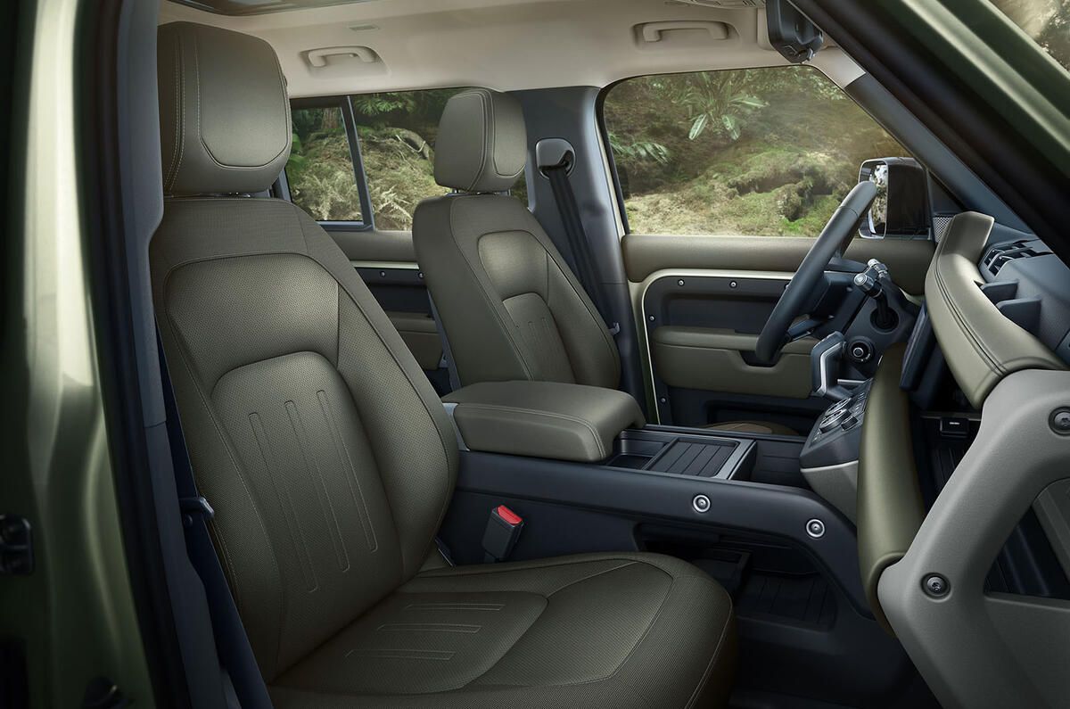 2020 Land Rover Defender reveal - front seats