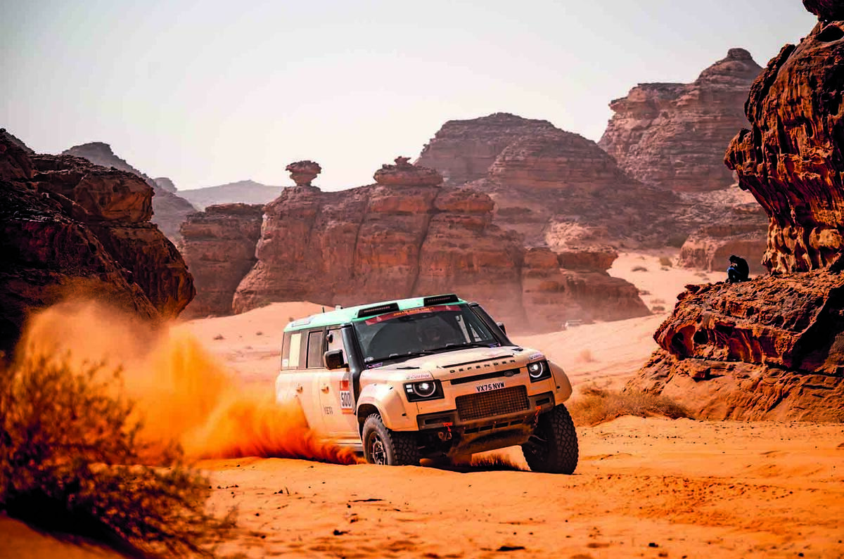 DEFENDER RALLY STEPHANE PETERHANSEL 500 STAGE3 060126  Credit MatteoGebbia Edophoto  GEB3