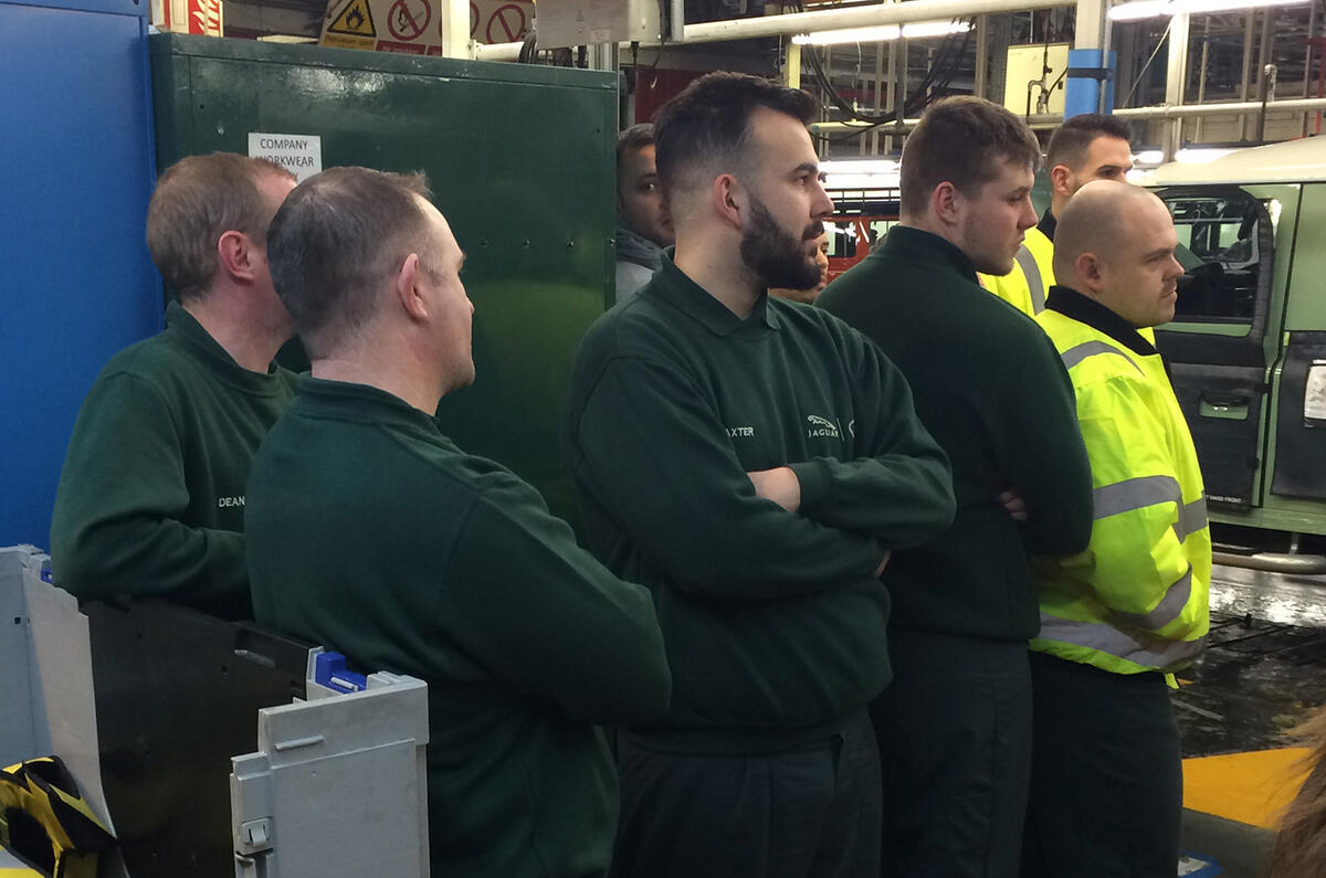 Land Rover workers