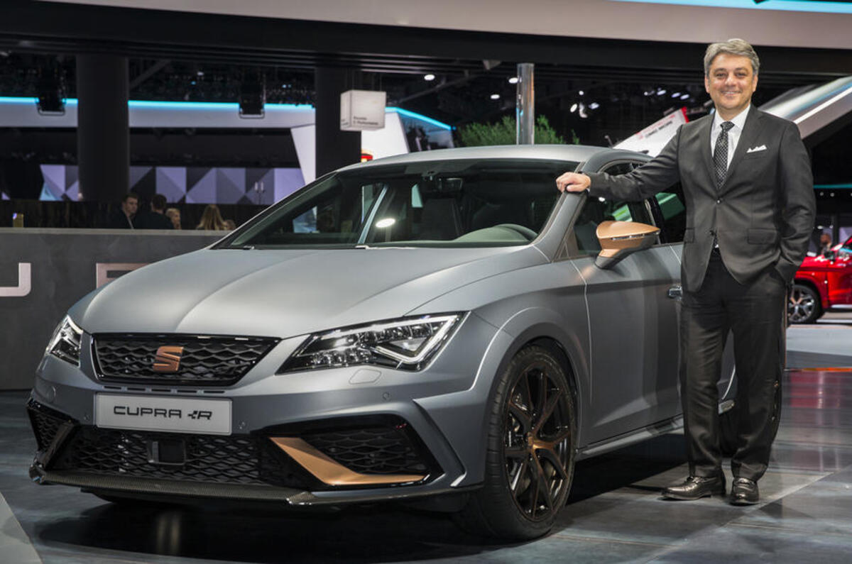 Luca de Meo with Cupra Leon
