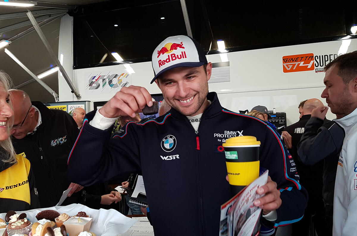 BTCC stars pair with Macmillan for the World's Fastest Coffee Morning