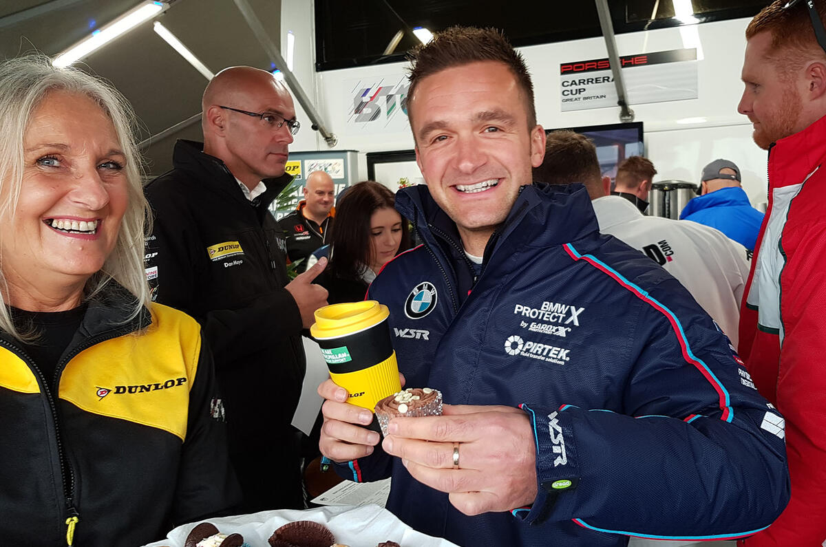 BTCC stars pair with Macmillan for the World's Fastest Coffee Morning