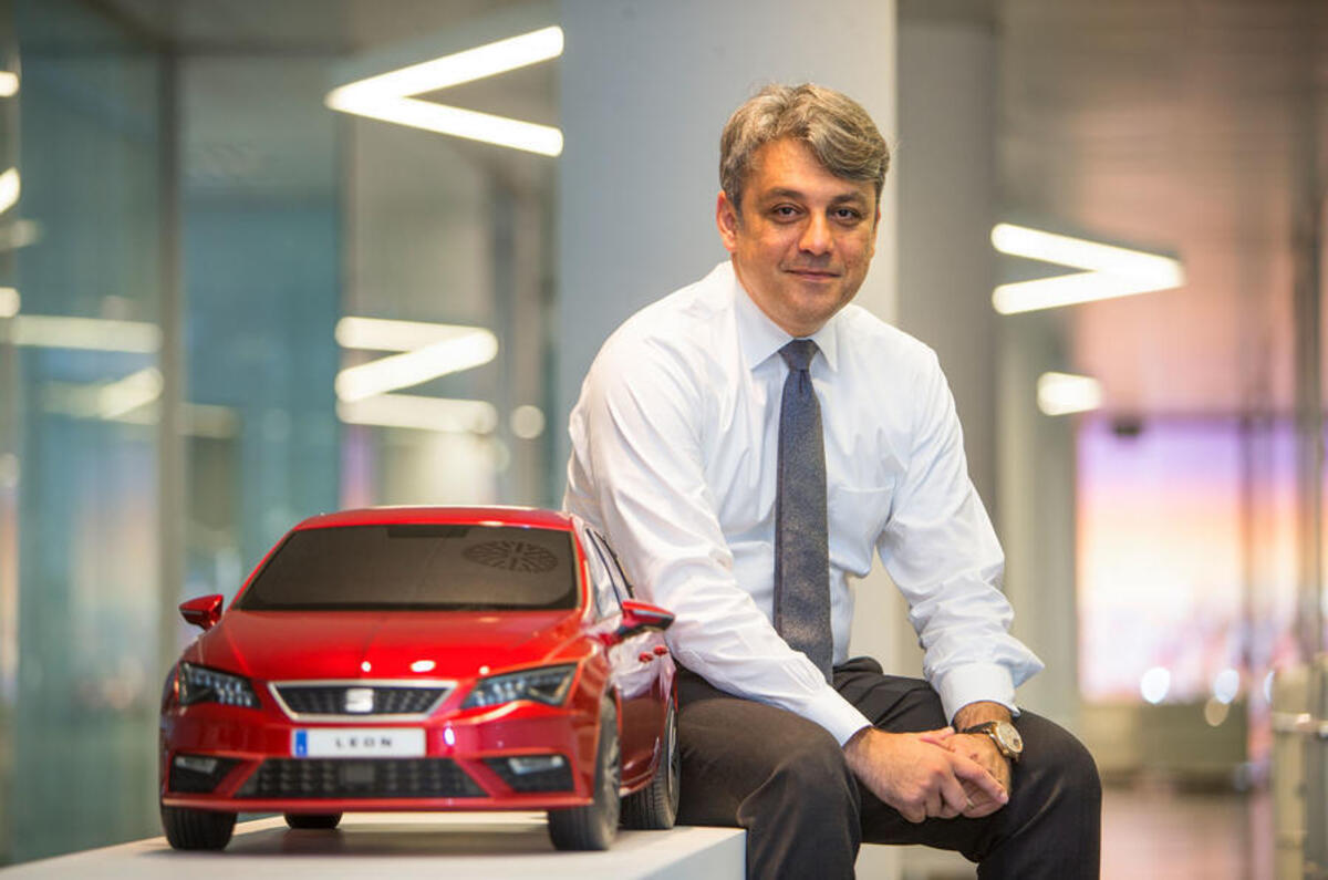 Luca de Meo with Seat Ibiza model