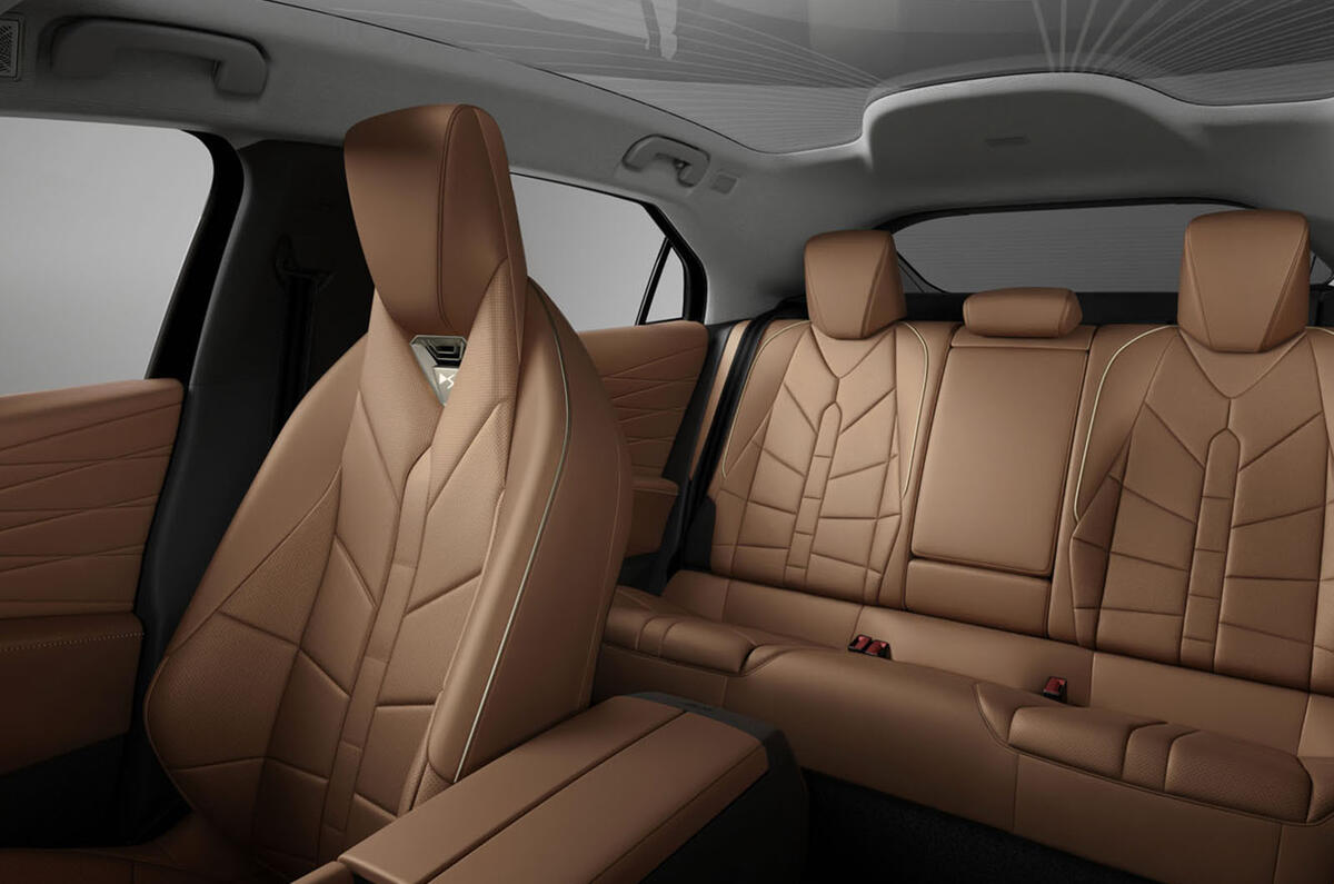 DS No 8   seats with tan leather DS No 8   seats with tan leather