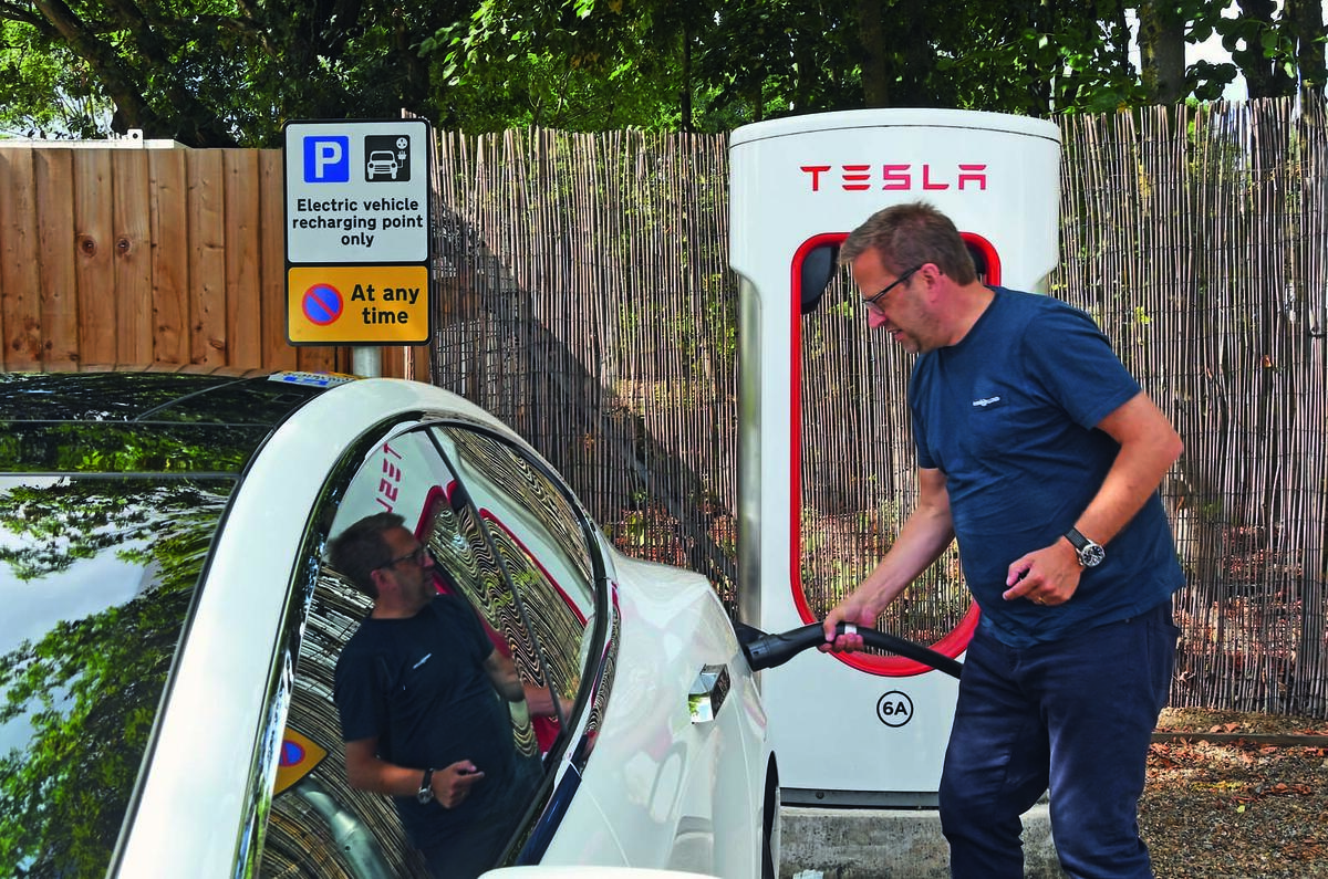 Tesla supercharging