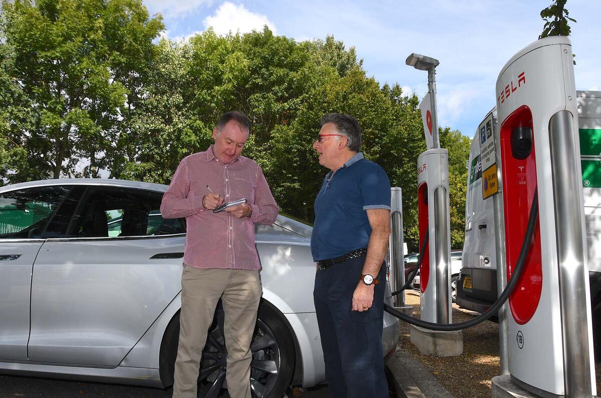 Tesla supercharging