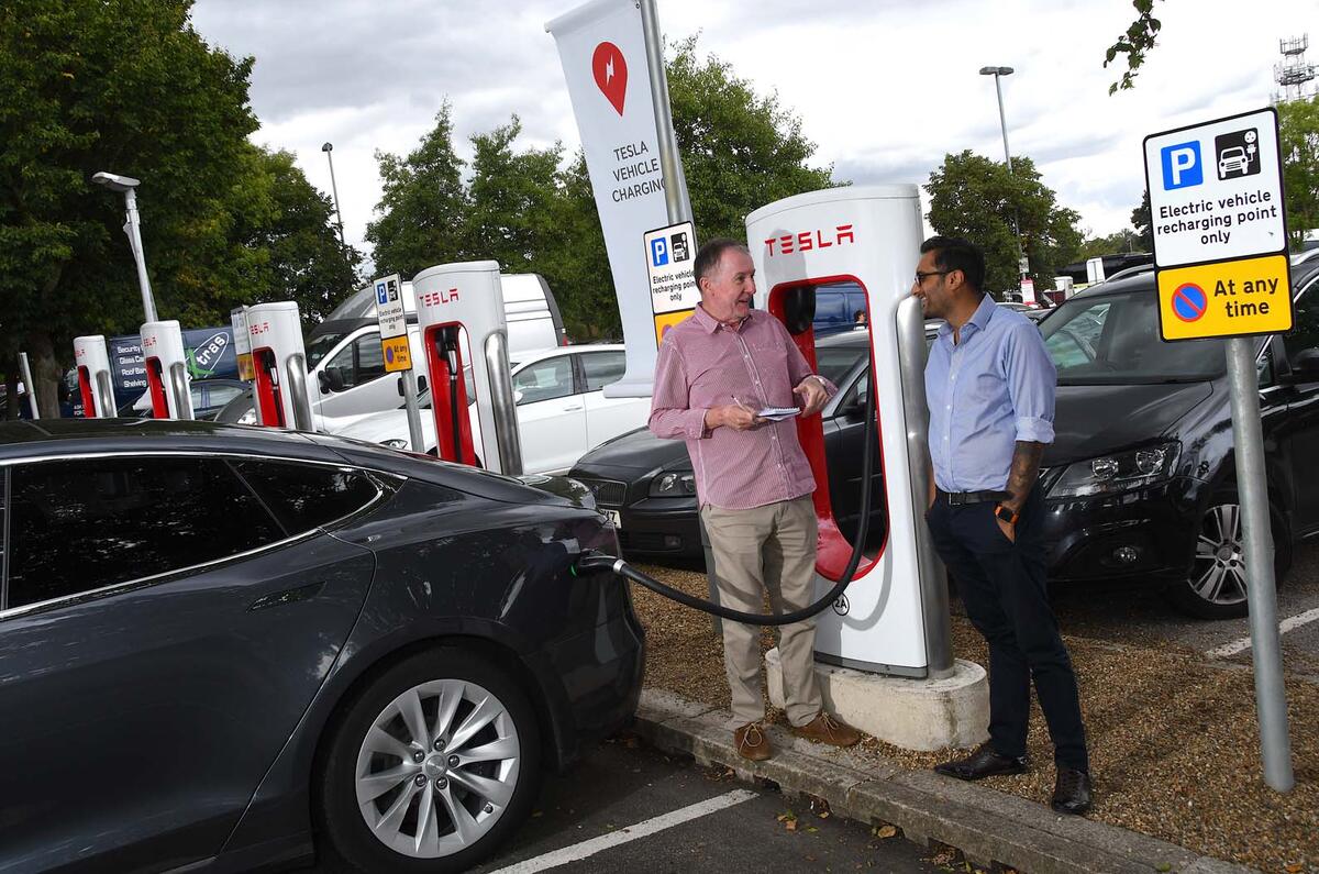 Tesla supercharging