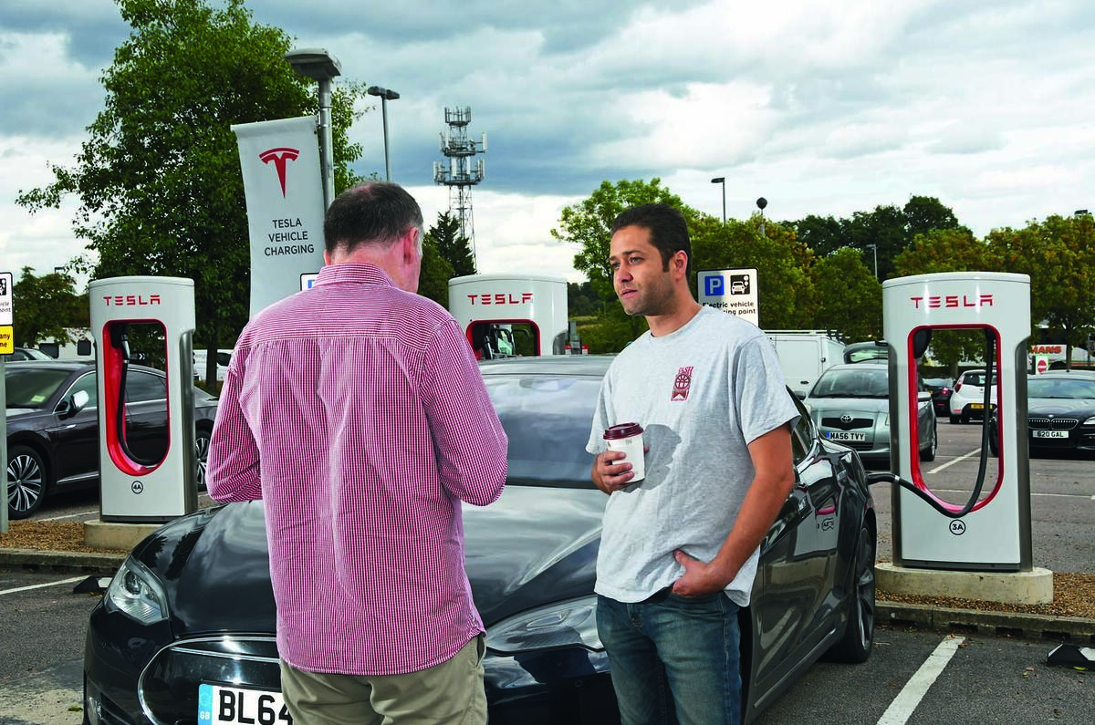 Tesla supercharging