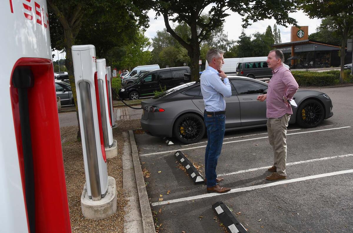 Tesla supercharging