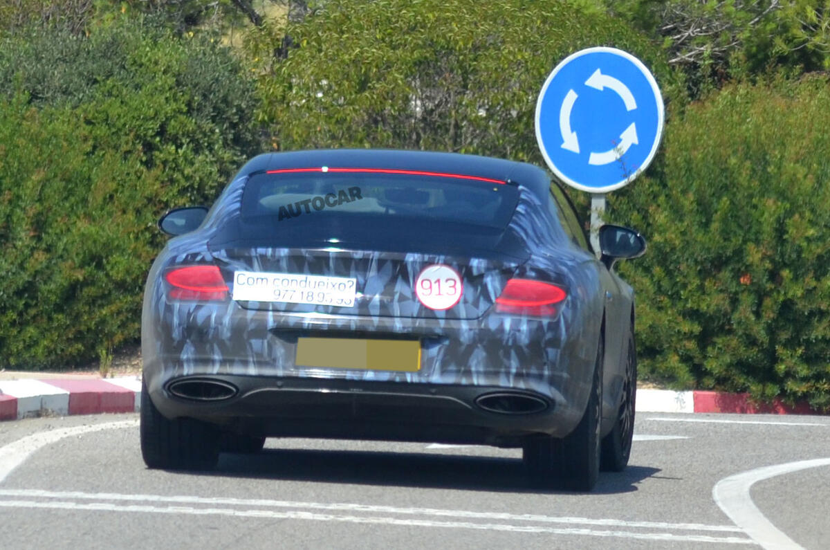 Next Bentley Continental GT seen in lightest camouflage yet