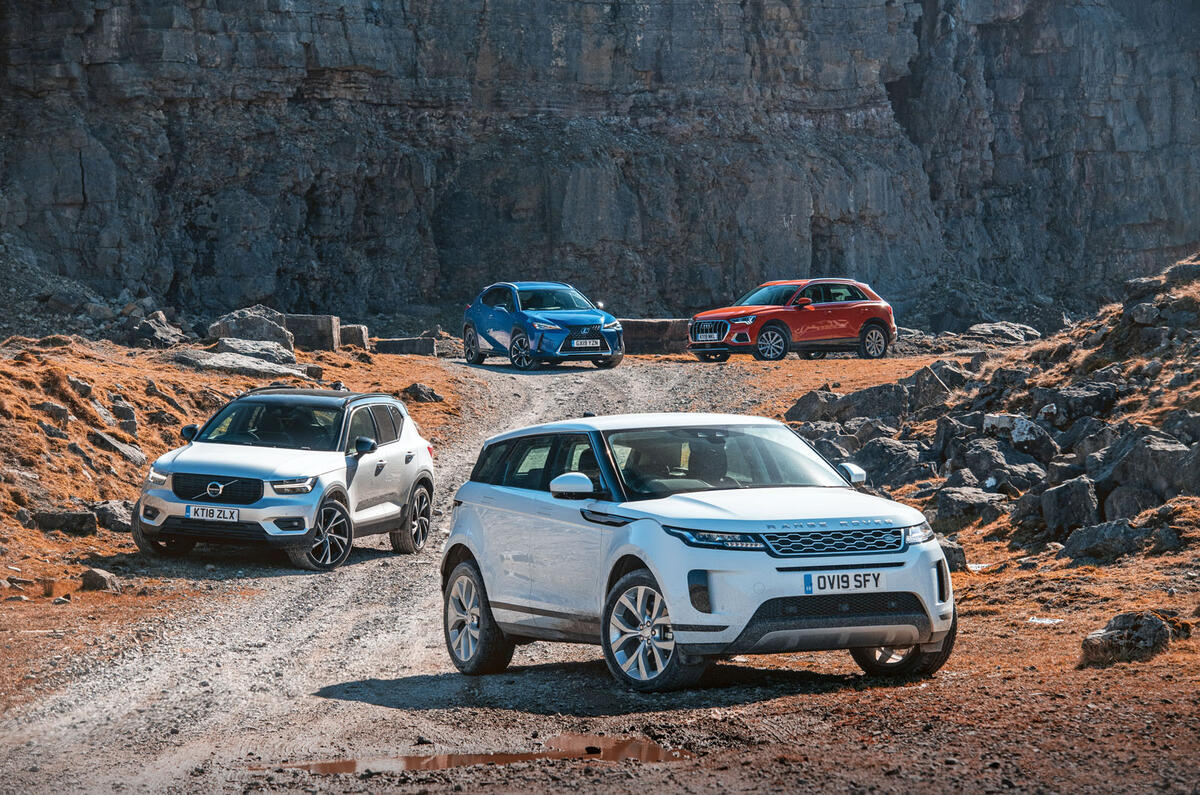 Range Rover Evoque vs Audi Q3 vs Volvo XC40 vs Lexus UX