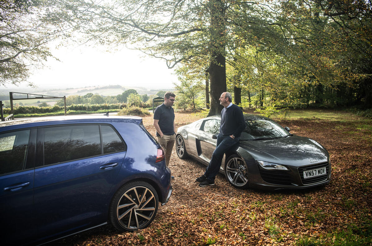 Audi R8 vs. Volkswagen Golf R