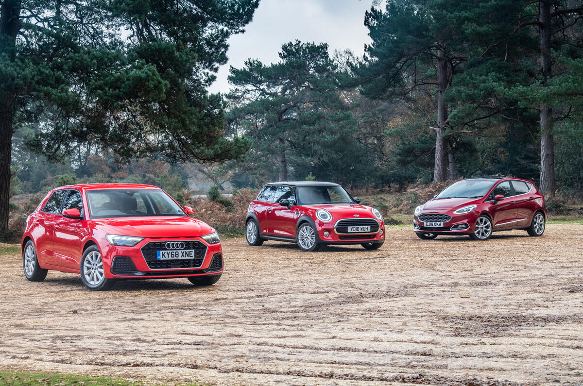 Audi A1 v. Ford Fiesta Vignale v. Mini Cooper Classic