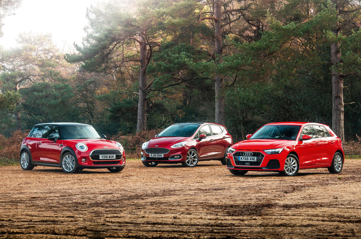 Audi A1 v. Ford Fiesta Vignale v. Mini Cooper Classic