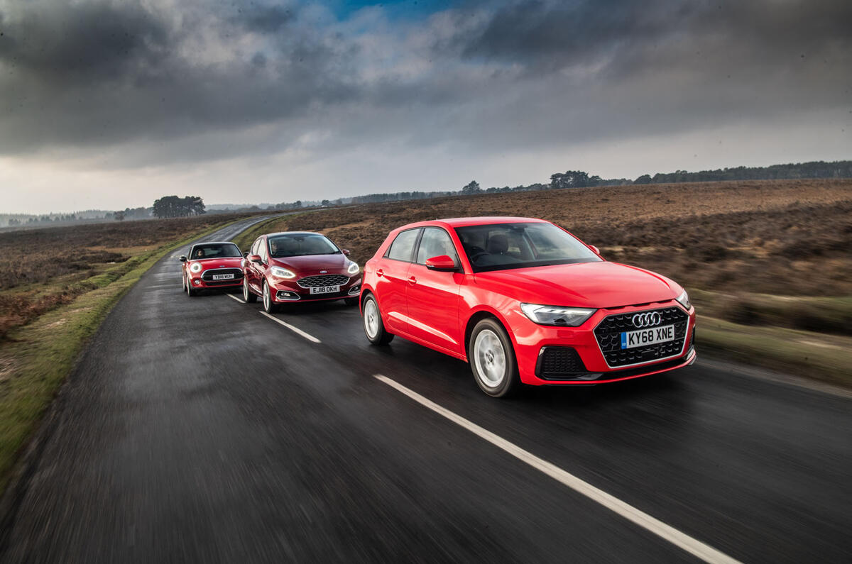 Audi A1 v. Ford Fiesta Vignale v. Mini Cooper Classic
