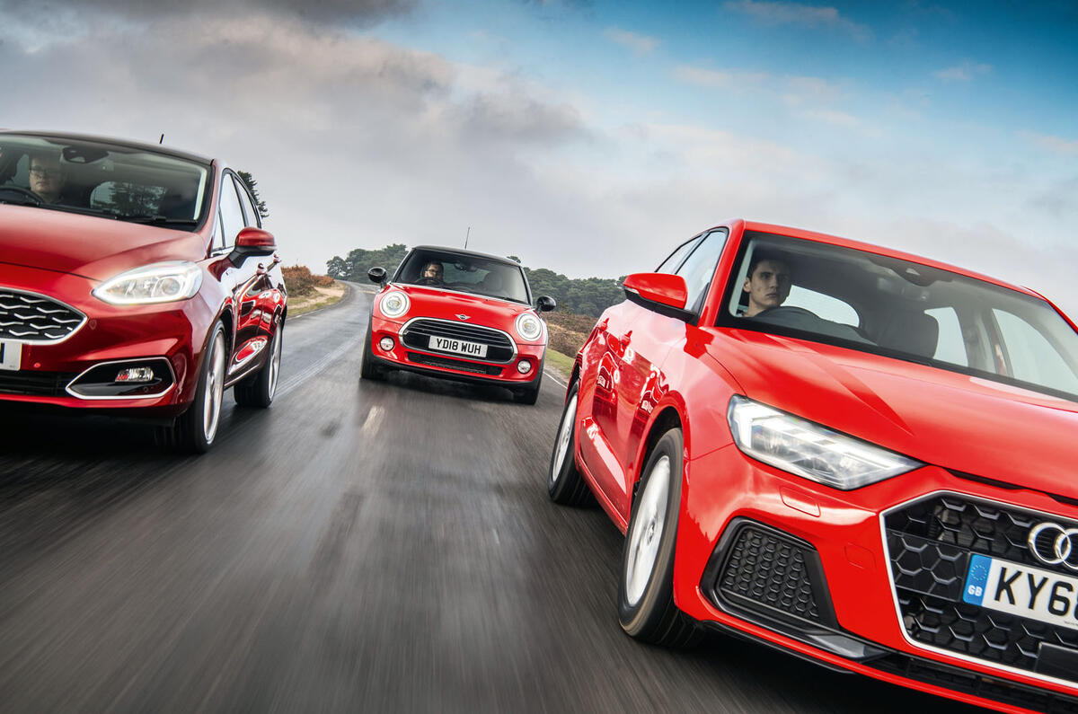 Audi A1 v. Ford Fiesta Vignale v. Mini Cooper Classic
