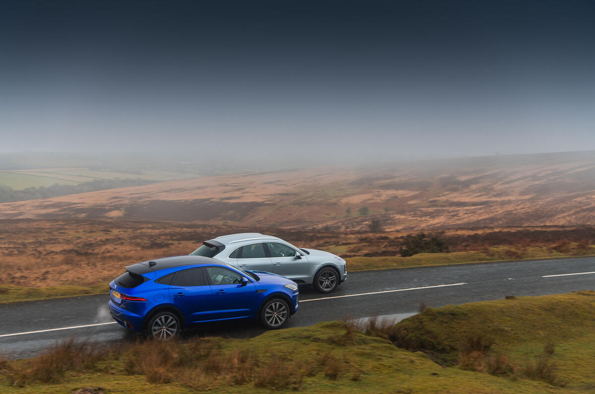 Porsche Macan vs Jaguar E-Pace 2019 - on the road