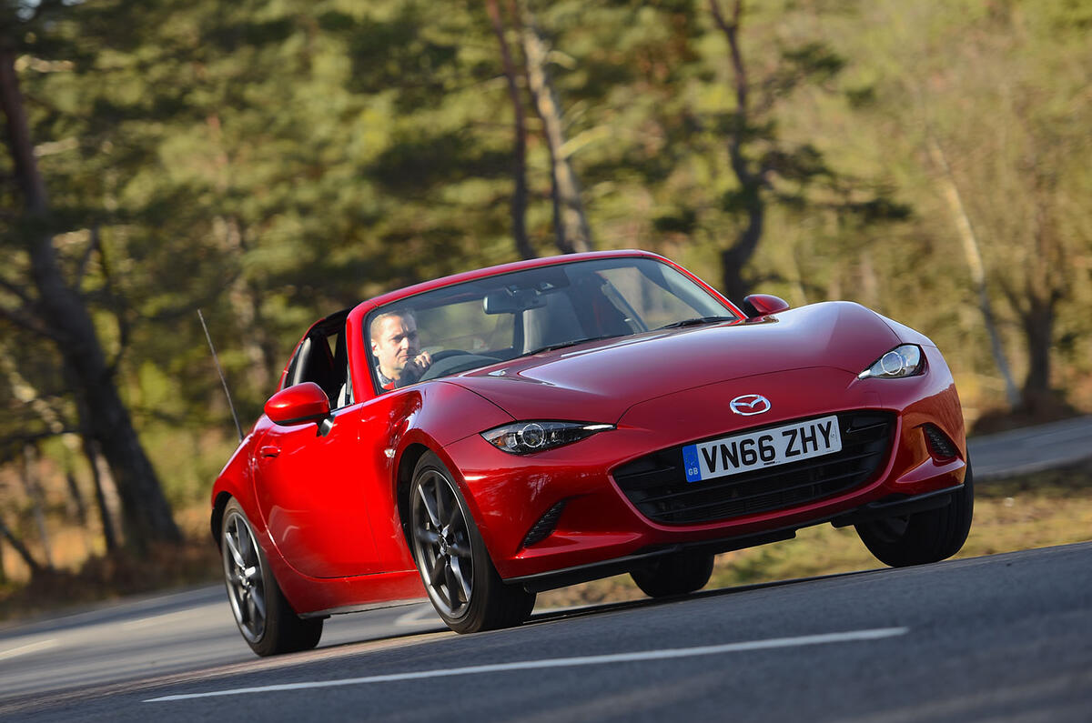 Mercedes-Benz SLK vs Mazda MX-5 RF: group test