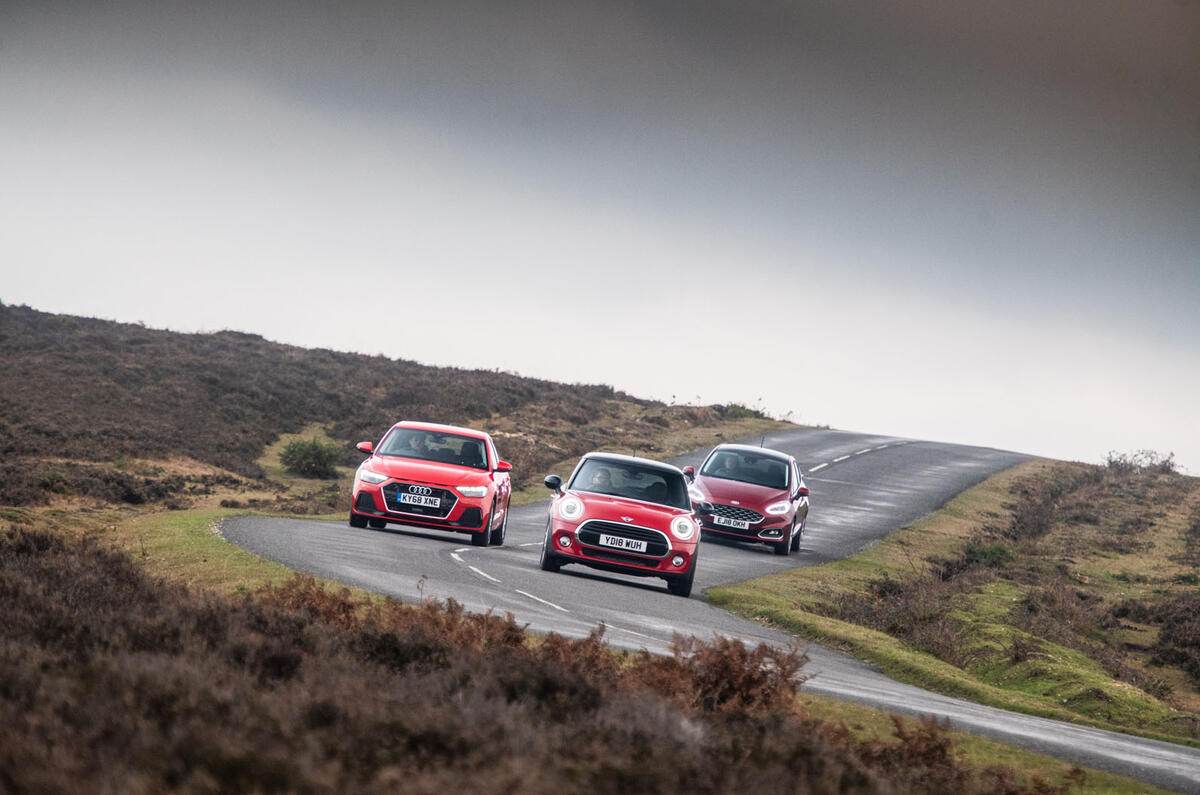 Audi A1 v. Ford Fiesta Vignale v. Mini Cooper Classic