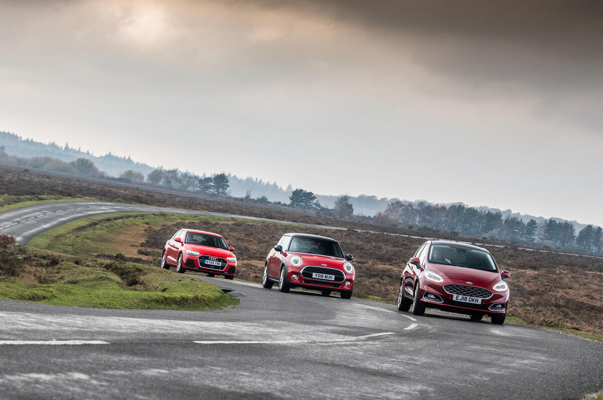 Audi A1 v. Ford Fiesta Vignale v. Mini Cooper Classic