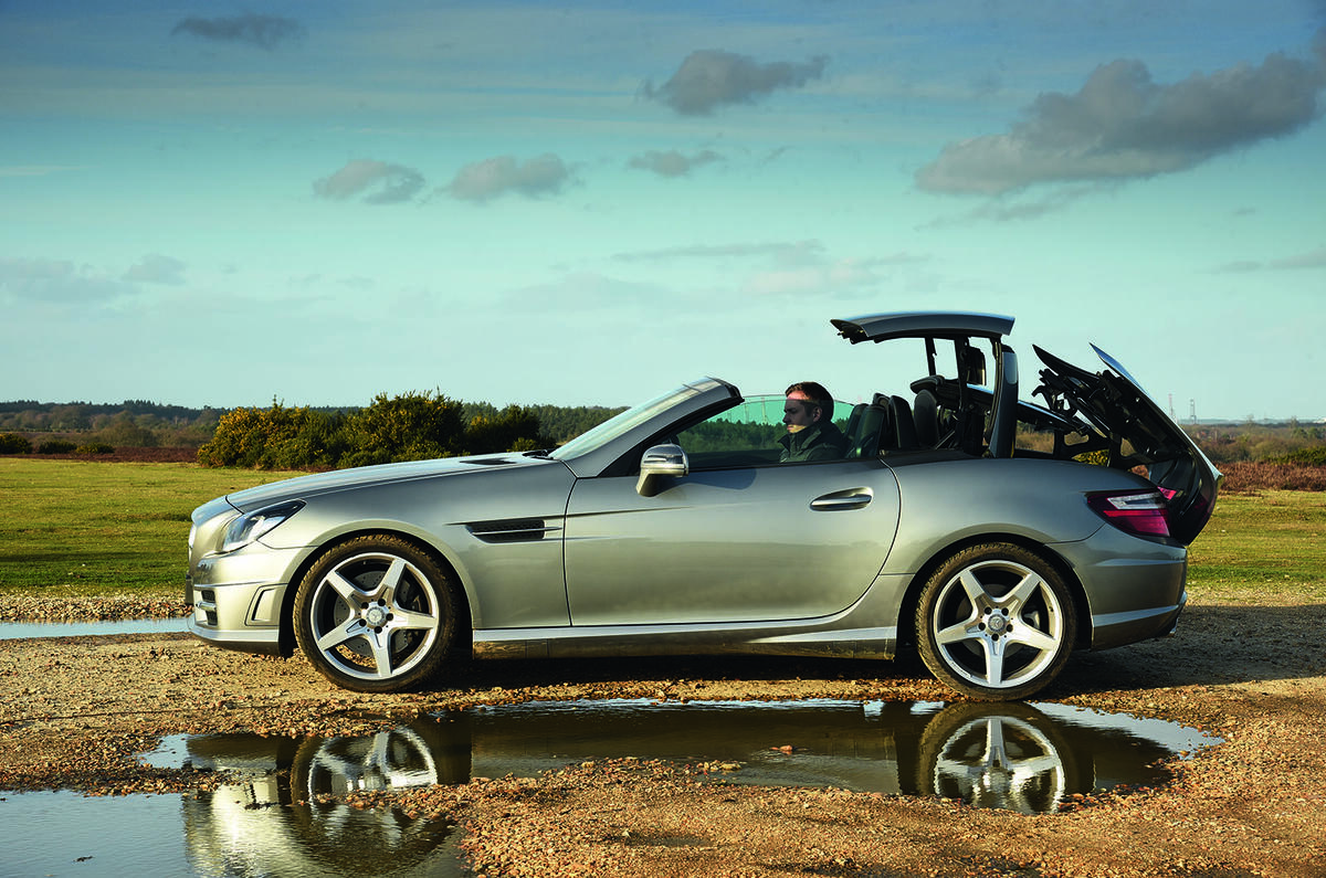 Mercedes-Benz SLK vs Mazda MX-5 RF: group test