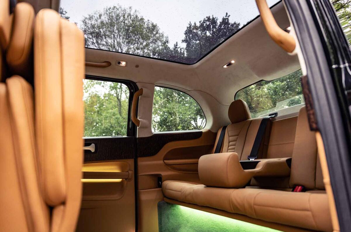 Sutton VIP Class LEVC taxi rear cabin