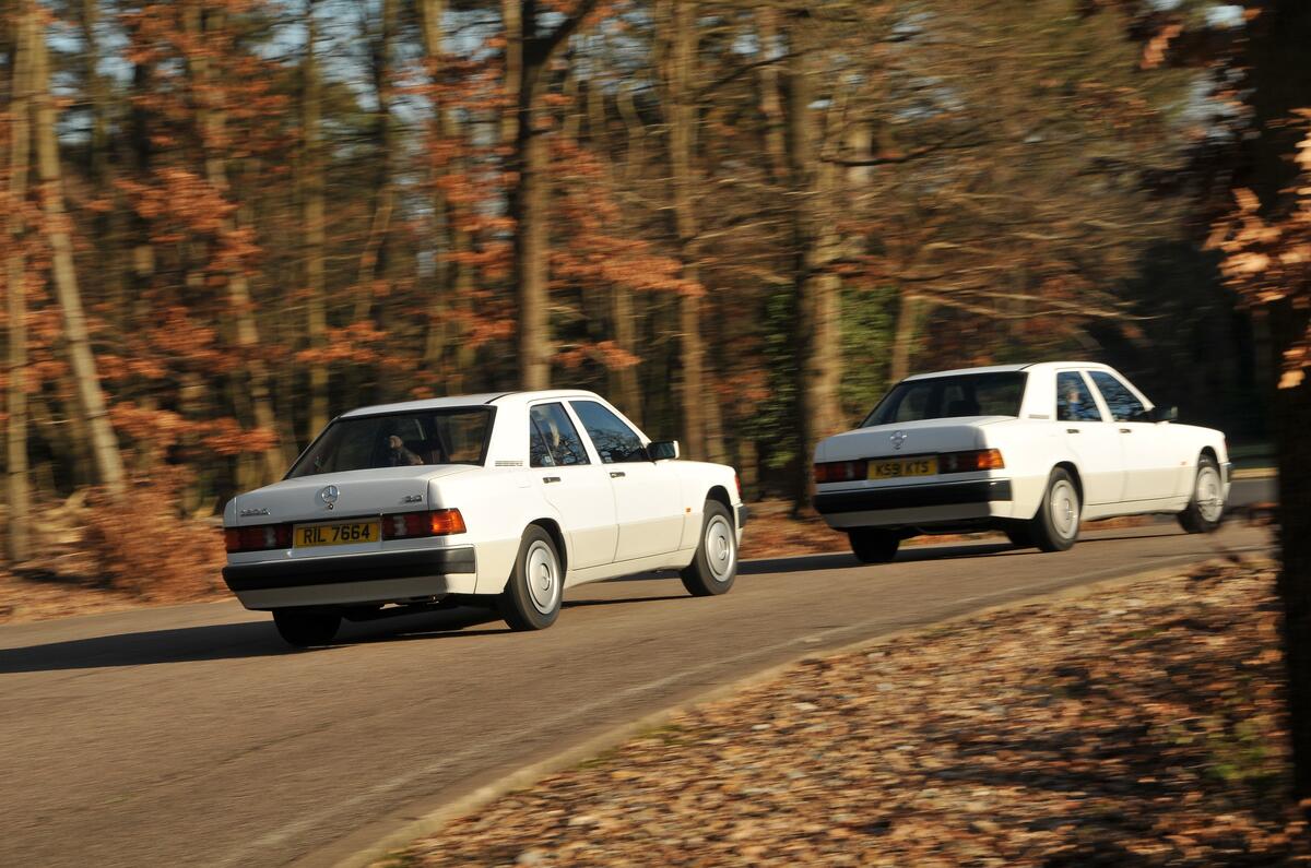 Mercedes 190E twin rear shot