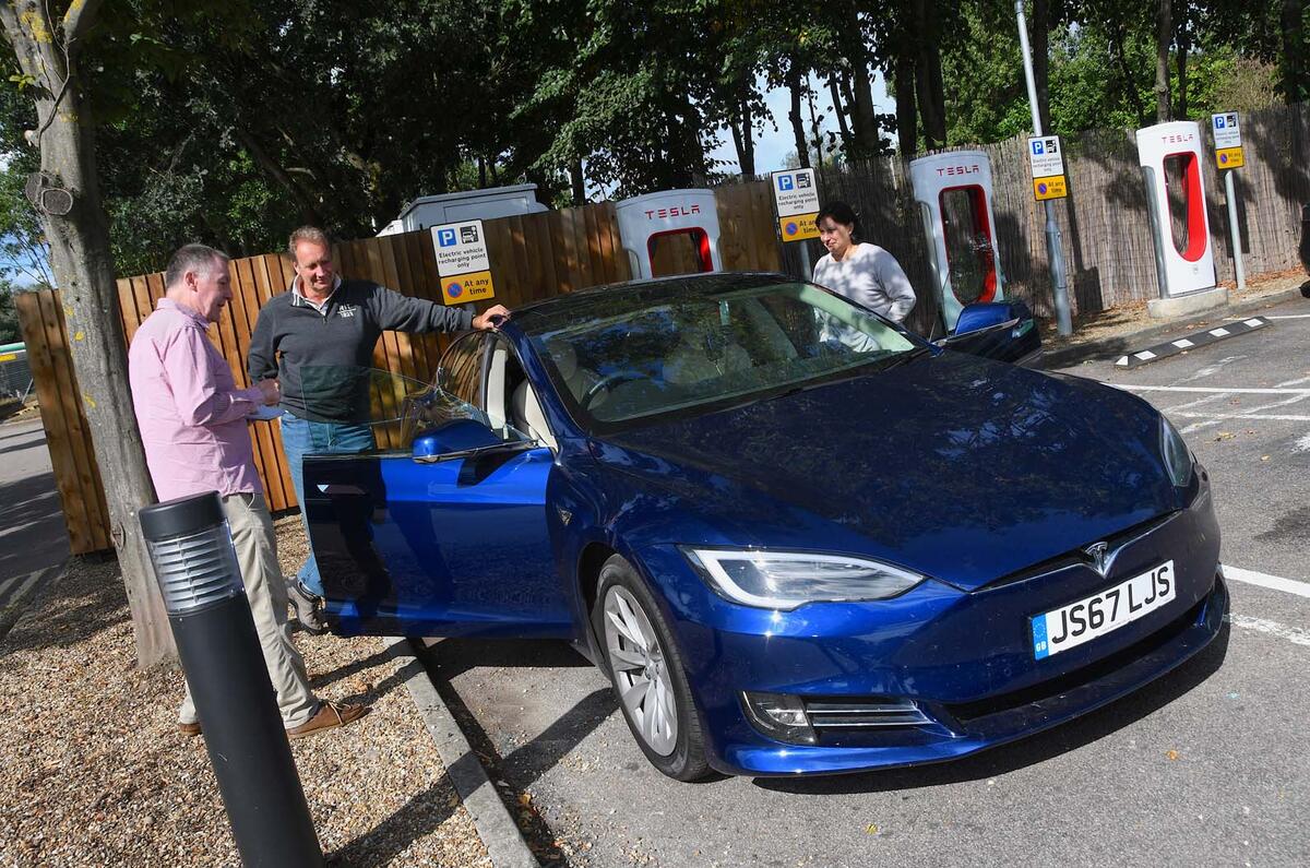 Tesla supercharging