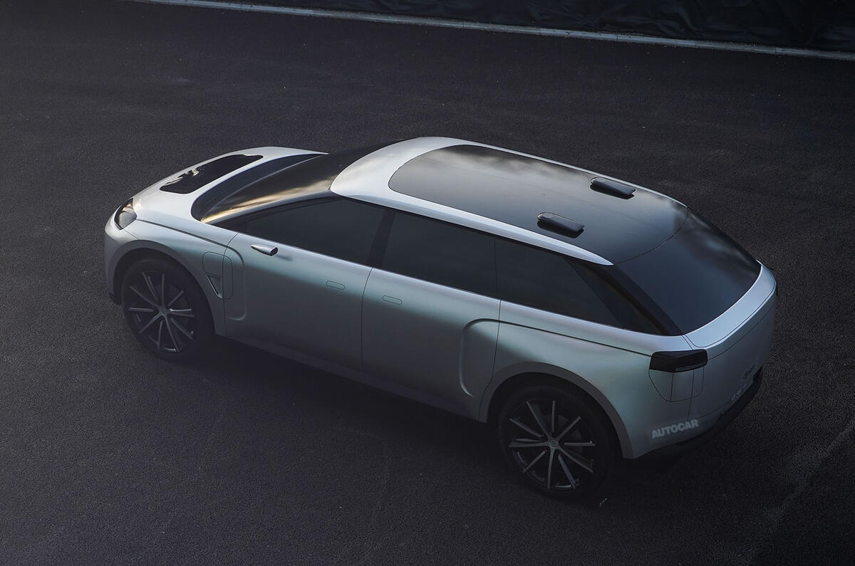 Dyson electric car - upper rear Dyson electric car - upper rear
