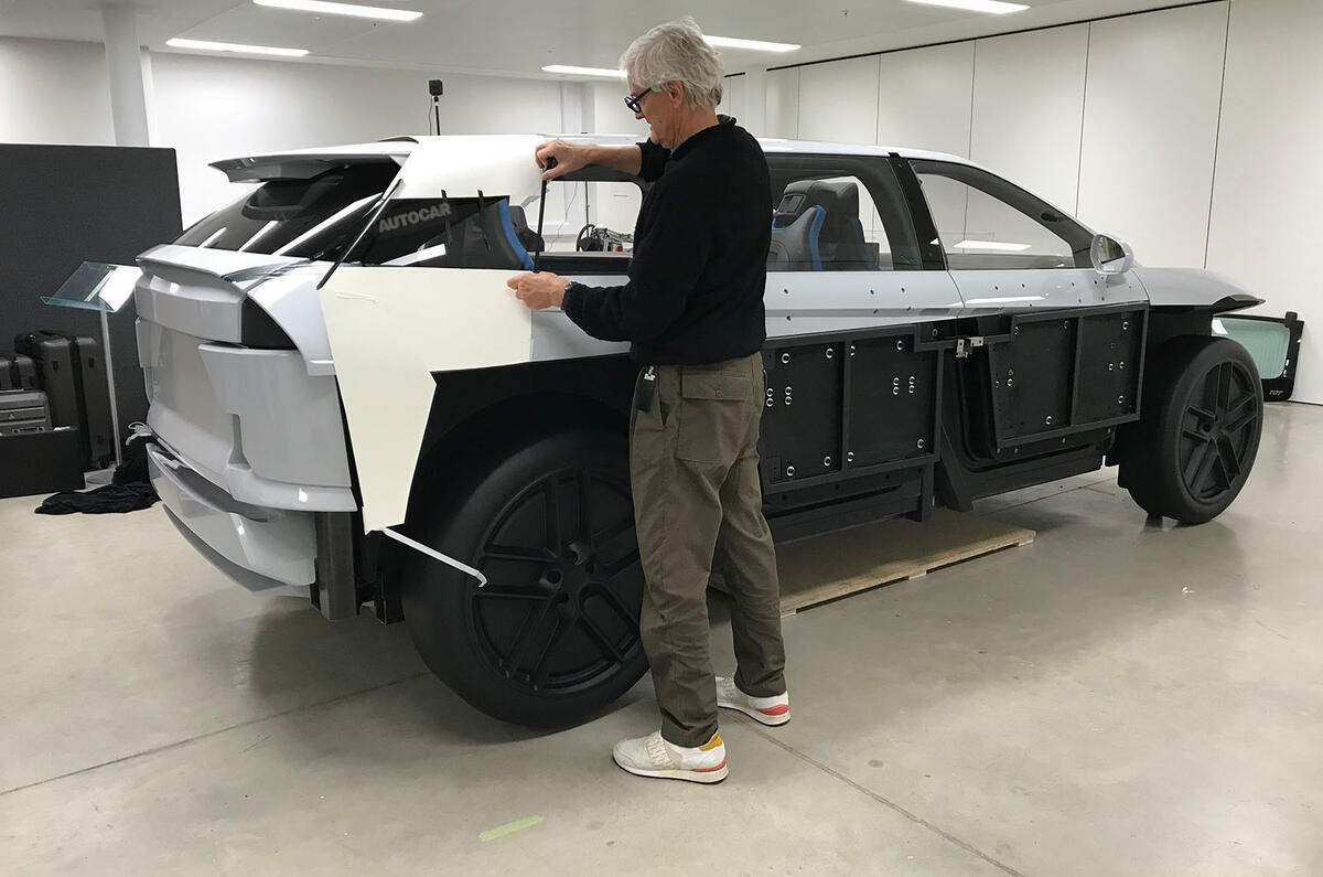 Dyson electric car - mule rear Dyson electric car - mule rear