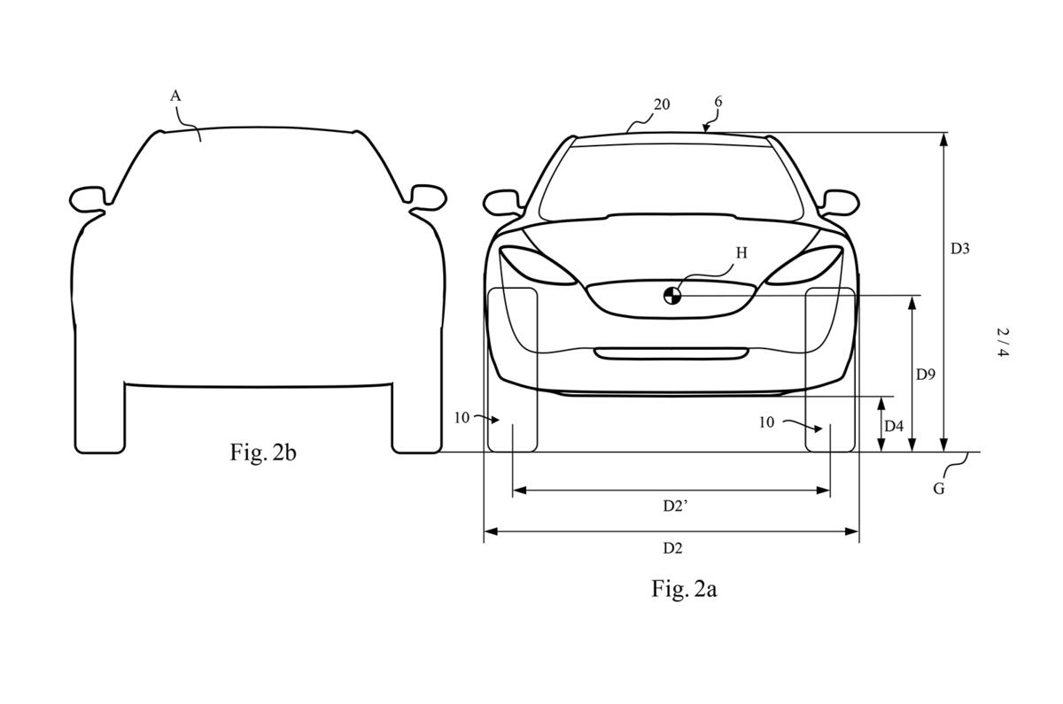 Dyson electric car patent images - front profile