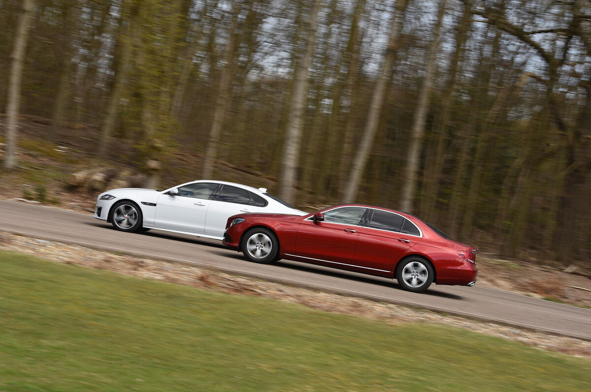 BMW 5 Series Jaguar XF Mercedes-Benz E-Class