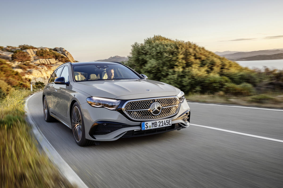 E Class estate front driving E Class estate front driving