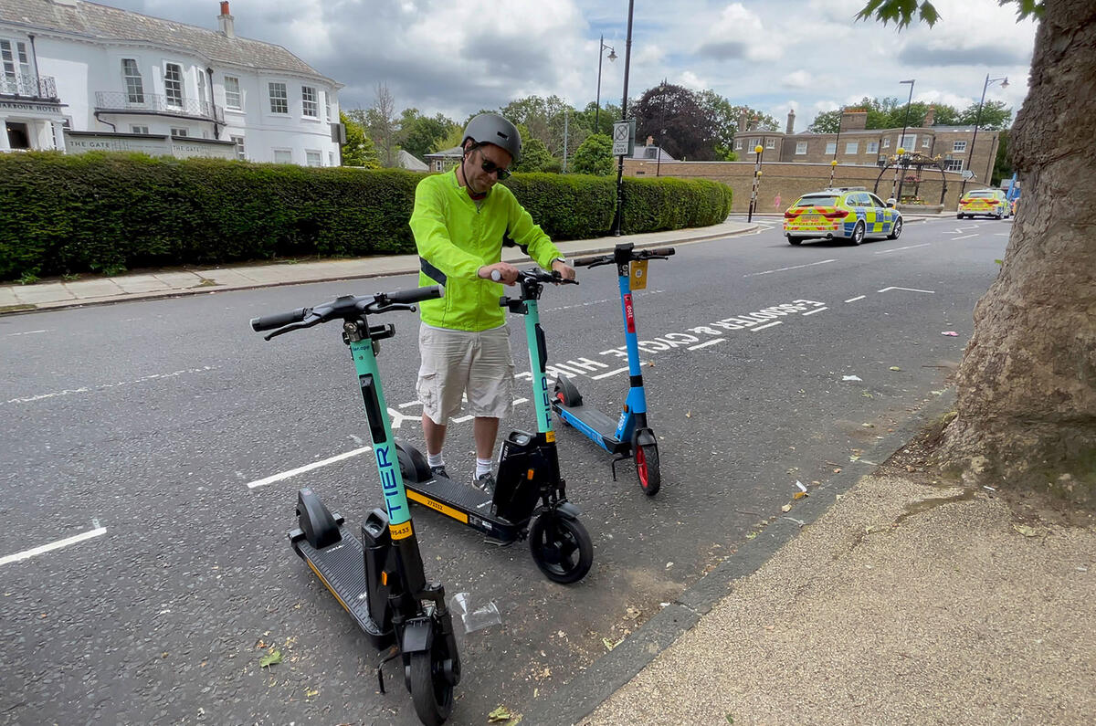 In Richmond Borough of London three e-scooter manufacturers are active: Lime, Tier and Dott