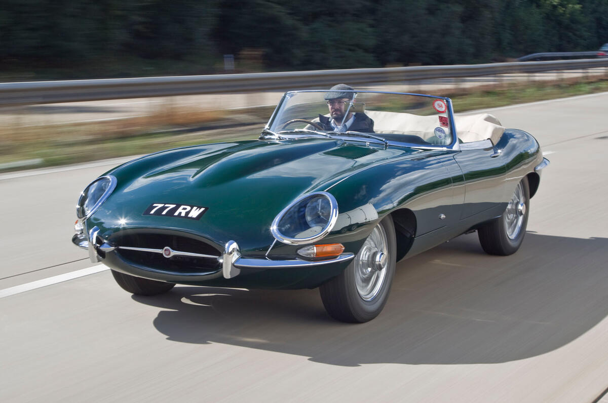 Jaguar E-Type road trip - front