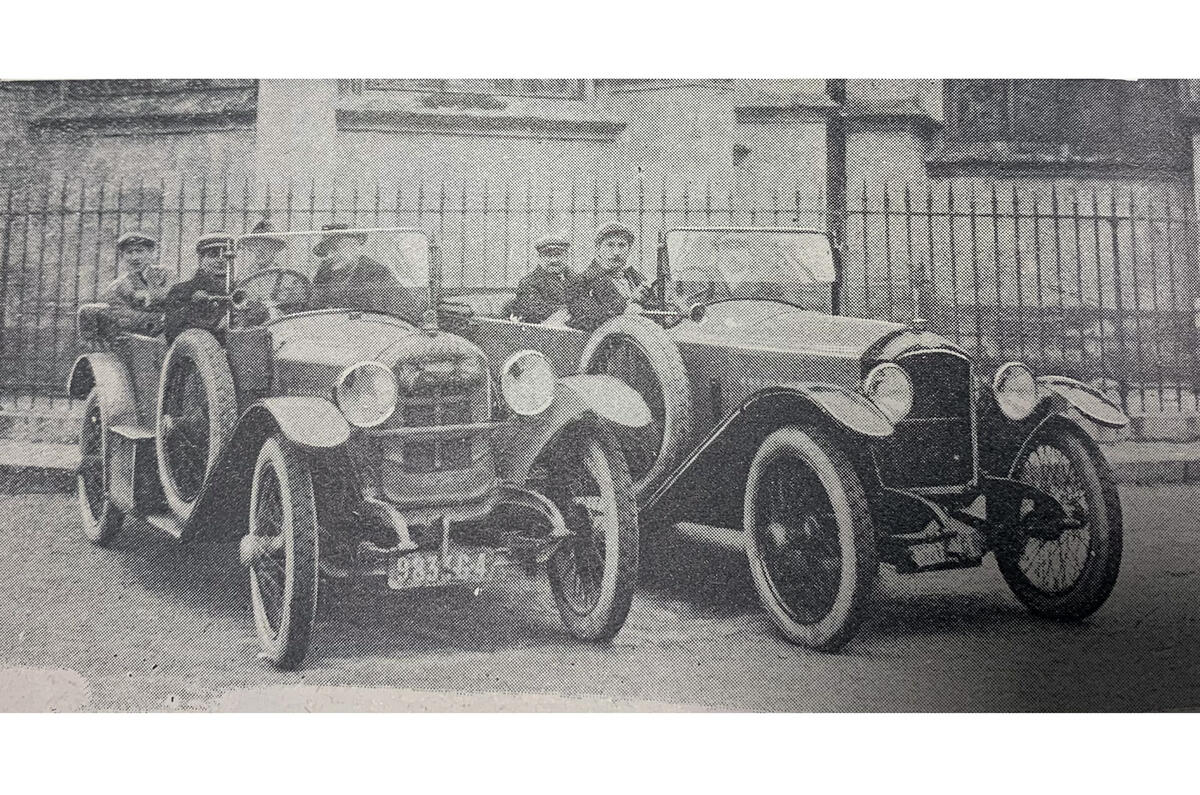 Experimental diesel Peugeot car with its petrol sibling in 1924