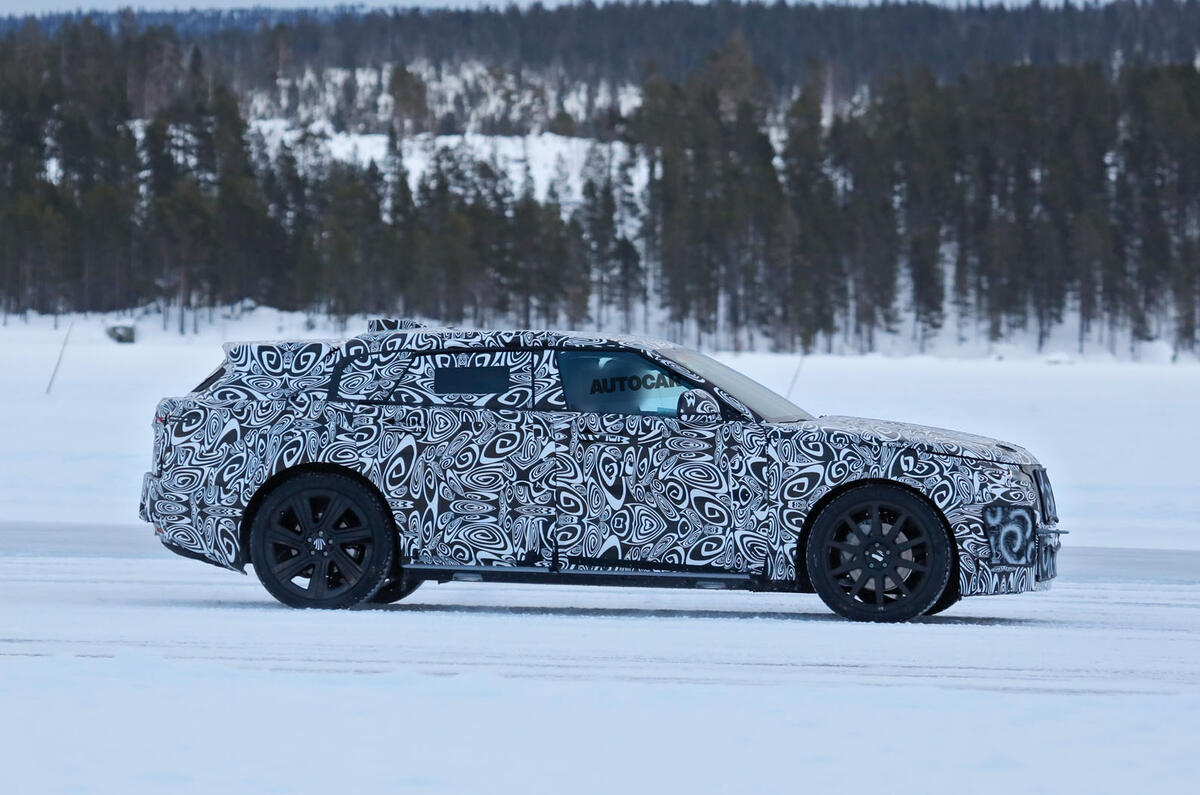 Electric Range Rover prototype winter testing side 2 Electric Range Rover prototype winter testing side 2