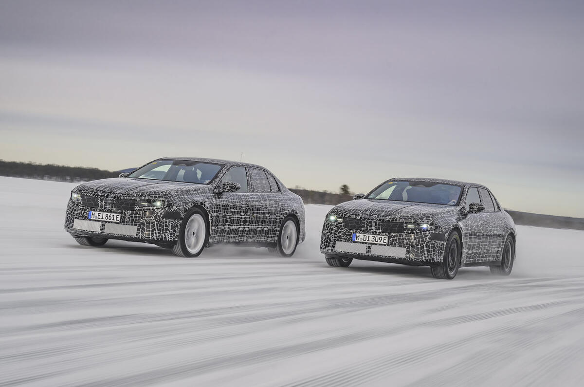 Electric BMW 3 Series prototype winter testing   twin tracking (3)