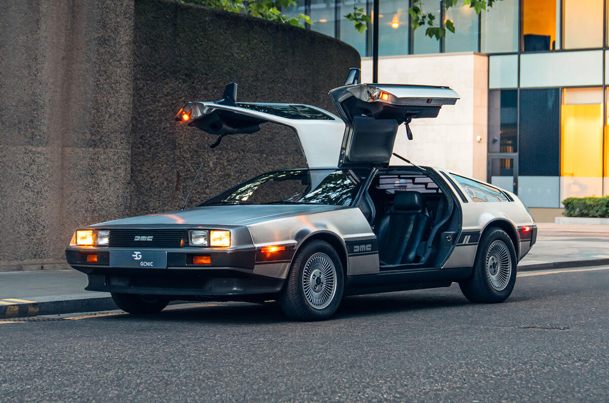 Electrogenic Delorean DMC 12 doors open 
