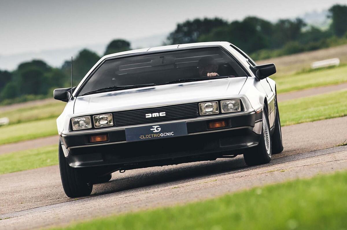 Electrogenic Delorean DMC 12 front cornering Electrogenic Delorean DMC 12 front cornering