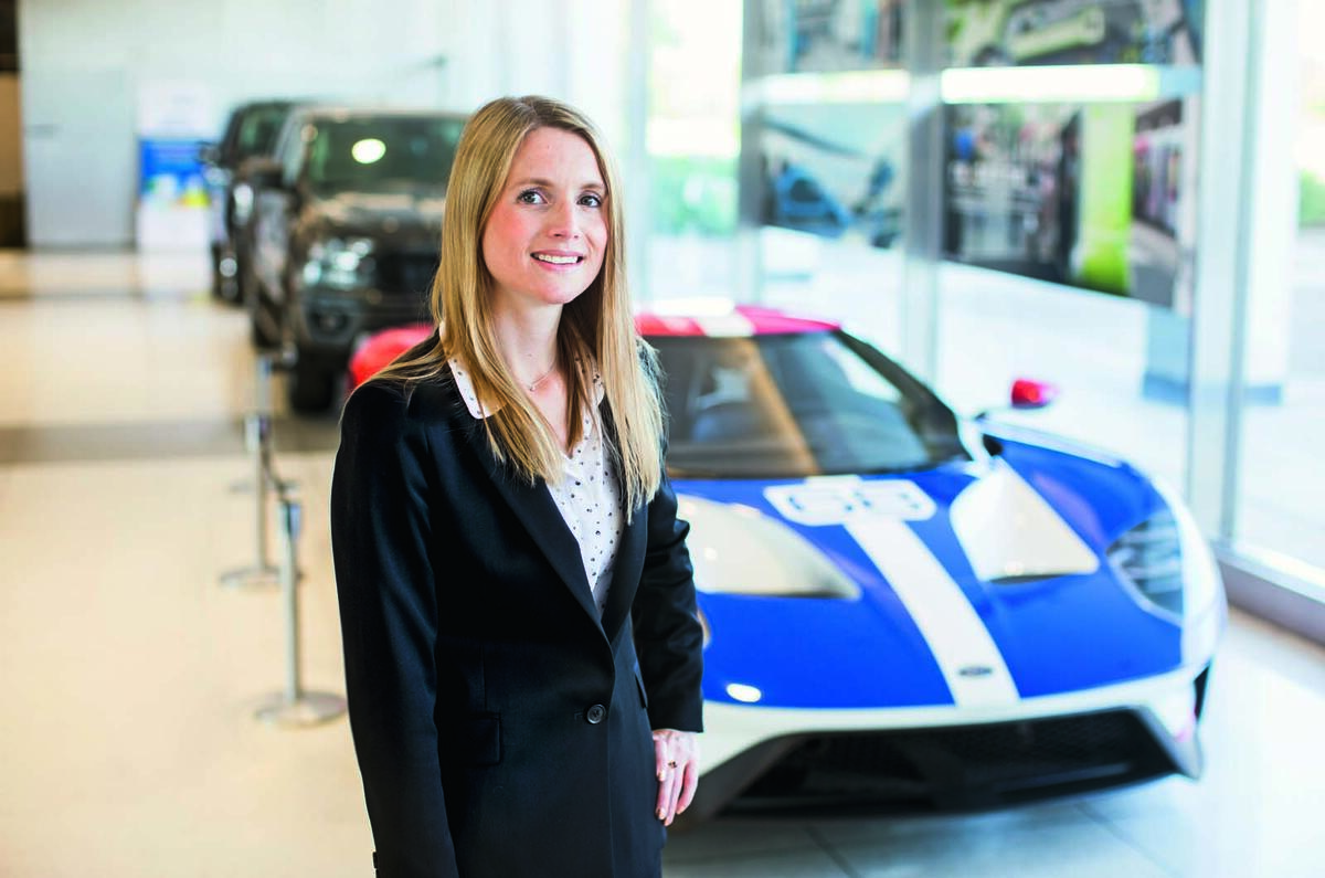 Emma King with Ford GT