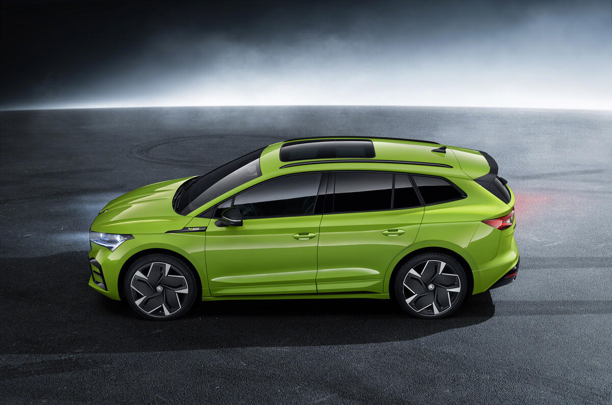 Enyaq vRS SUV side on Enyaq vRS SUV side on