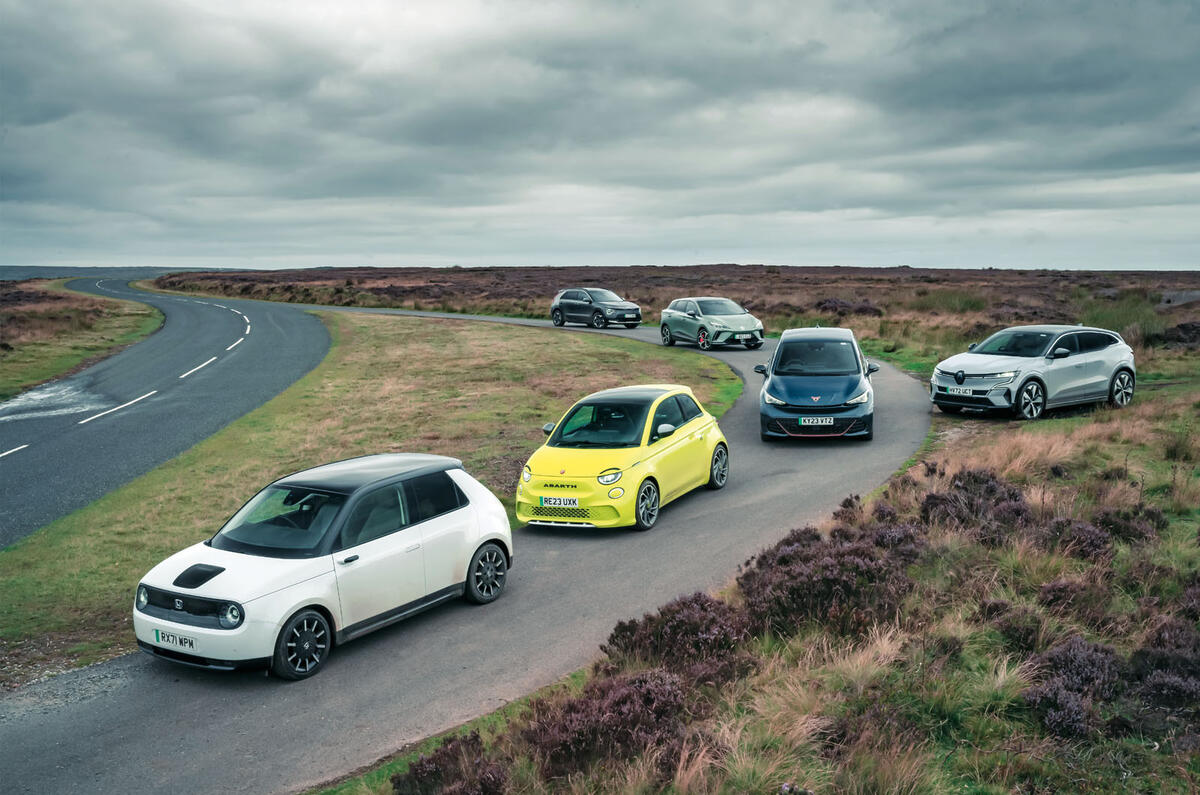 EV handling day cars parked