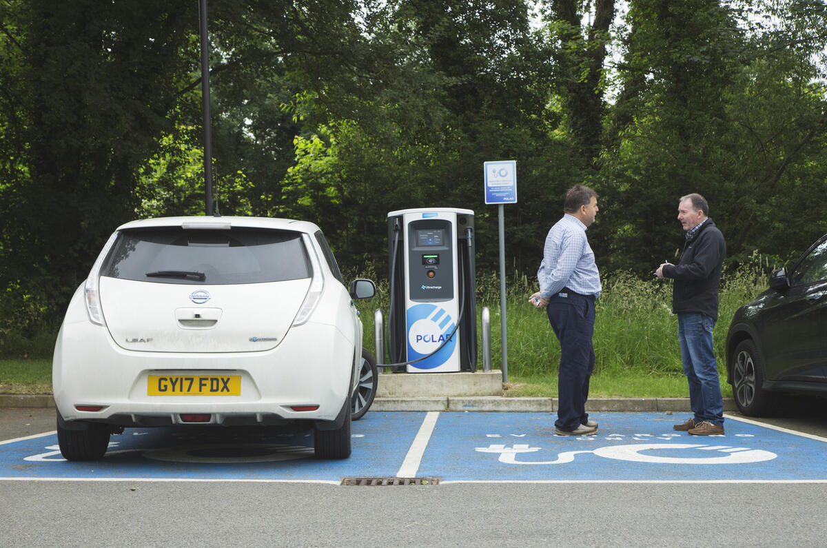 Nissan Leaf charging