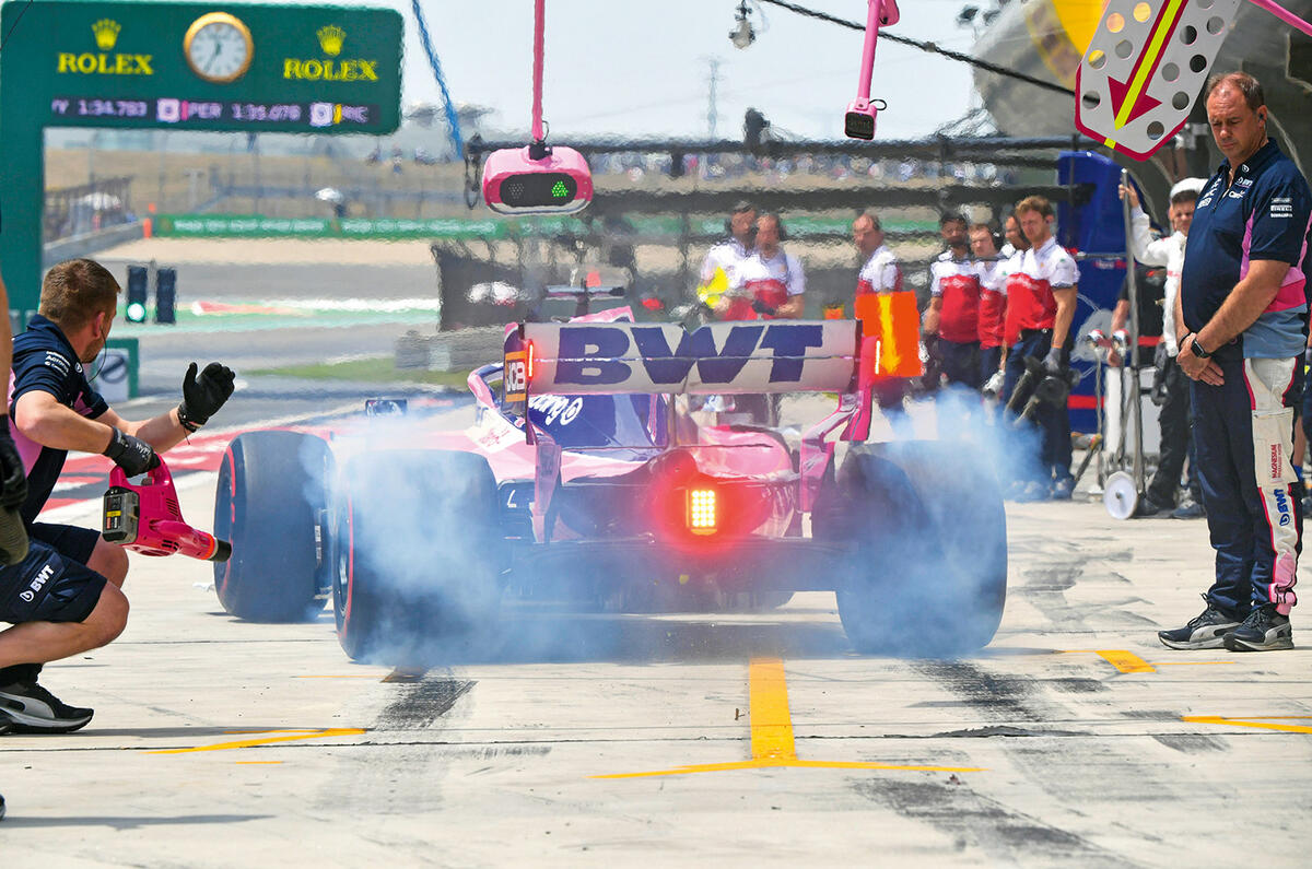 Formula One pit lane