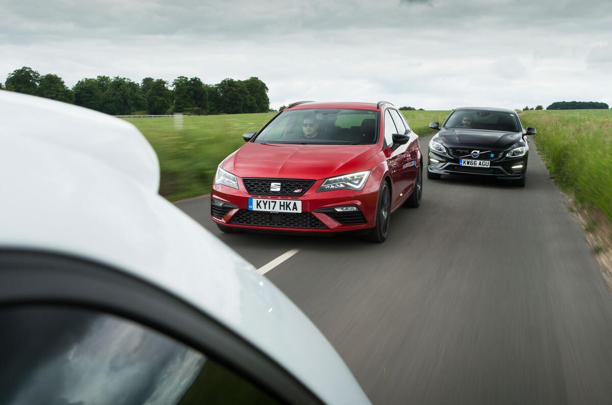 Skoda Octavia vRS estate vs. Seat Leon ST Cupra vs. Volvo V60 AWD Polestar - fast estate triple test