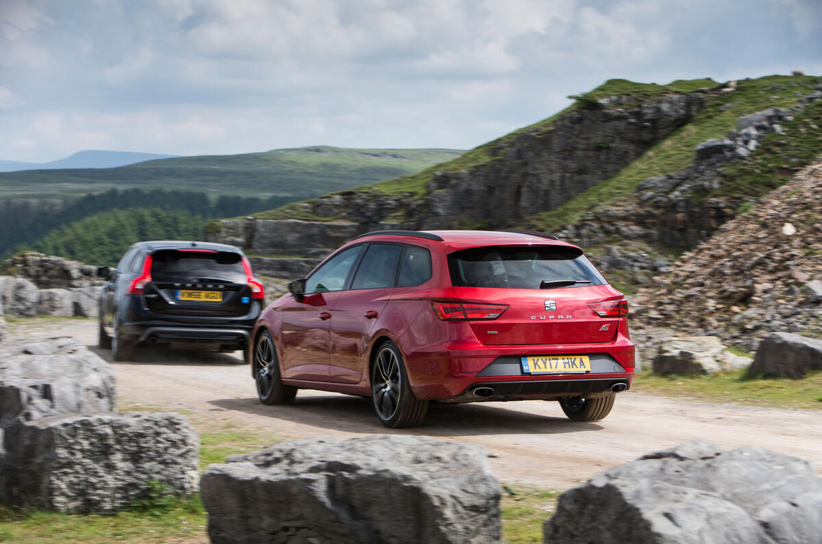 Skoda Octavia vRS estate vs. Seat Leon ST Cupra vs. Volvo V60 AWD Polestar - fast estate triple test