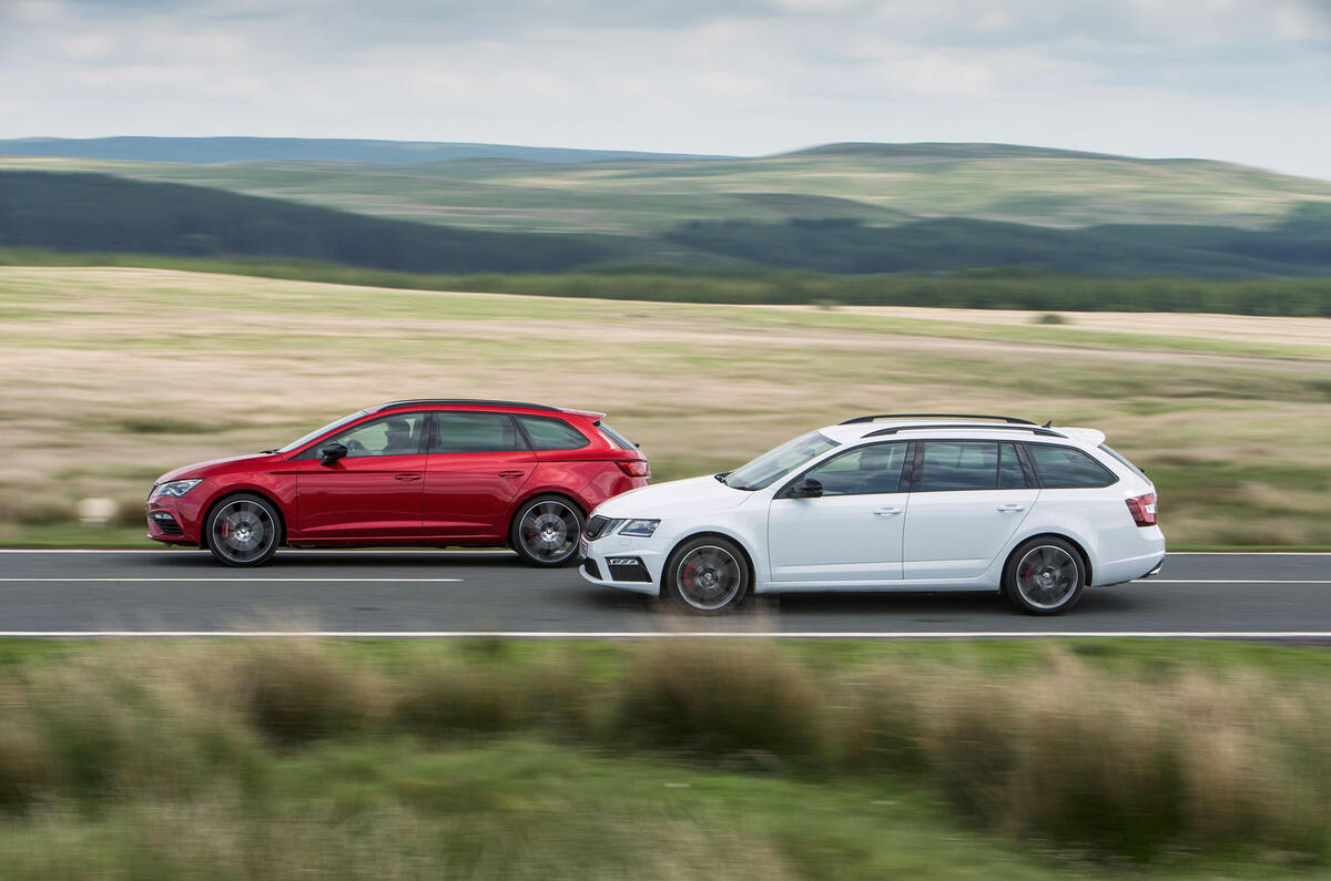 Skoda Octavia vRS estate vs. Seat Leon ST Cupra vs. Volvo V60 AWD Polestar - fast estate triple test