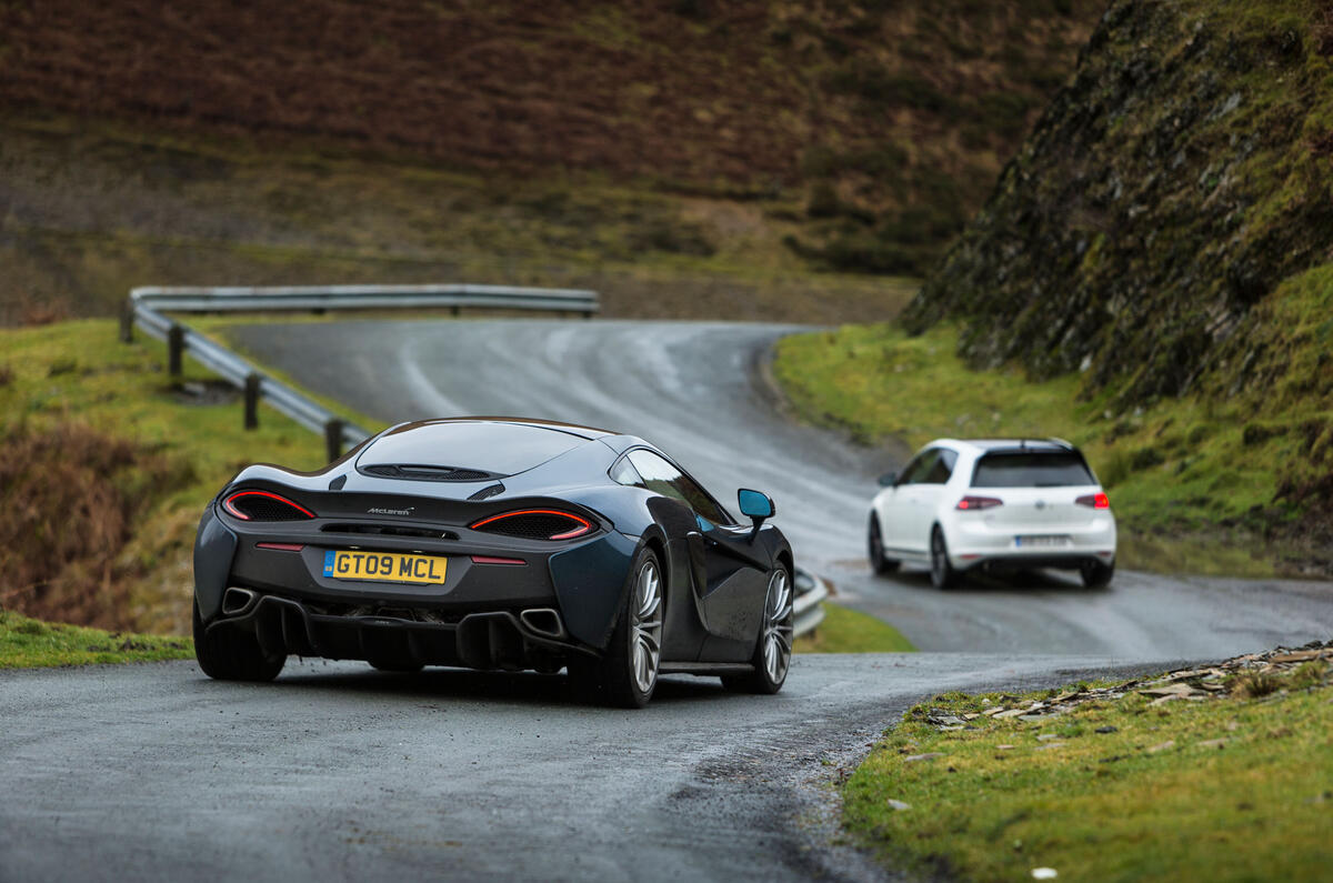 McLaren 570GT vs Volkswagen Golf GTI vs Mercedes-Benz E-Class Estate: road test of the year