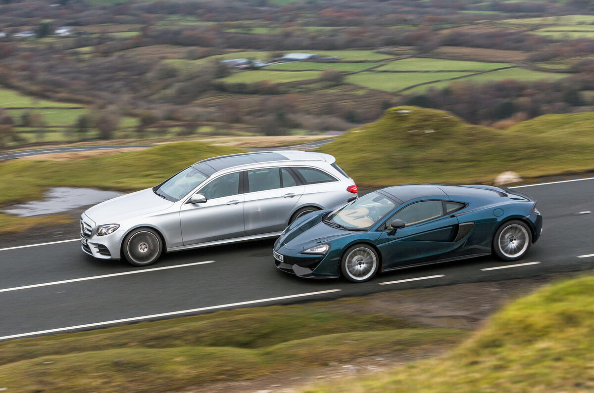 McLaren 570GT vs Volkswagen Golf GTI vs Mercedes-Benz E-Class Estate: road test of the year